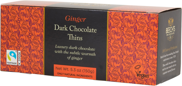 Dark Chocolate & Ginger Thins (150g)