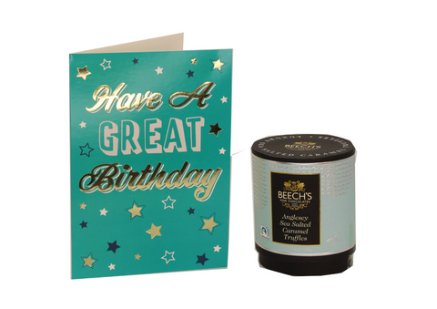 Anglesey Sea Salt Caramel Truffles & Card for Him (145g)
