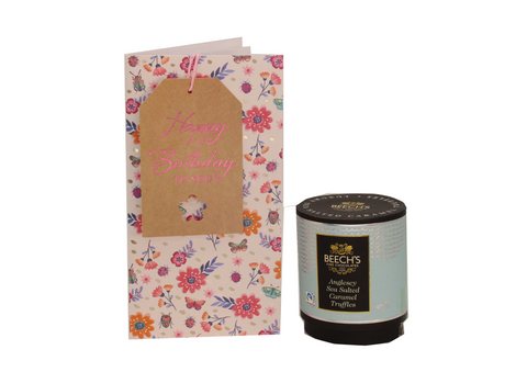 Anglesey Sea Salted Caramel Truffles & Card for Her (145g)