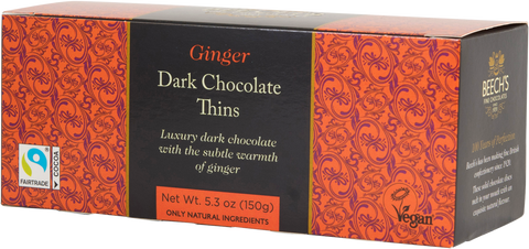 Dark Chocolate & Ginger Thins (150g)