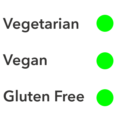 vegatarian, vegan and gluten free